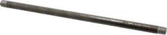 Value Collection - Schedule 40, 1/4" Diam x 12" Long Steel Black Pipe Nipple - Threaded - Eagle Tool & Supply