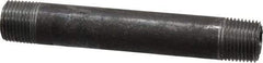 Made in USA - Schedule 40, 3/8" Diam x 4" Long Steel Black Pipe Nipple - Threaded - Eagle Tool & Supply