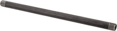 Made in USA - Schedule 40, 3/8" Diam x 12" Long Steel Black Pipe Nipple - Threaded - Eagle Tool & Supply