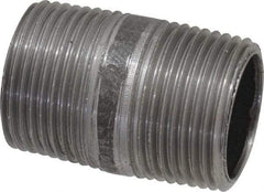 Made in USA - Schedule 40, 3/4" Diam x 1-1/2" Long Steel Black Pipe Nipple - Threaded - Eagle Tool & Supply