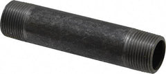 Made in USA - Schedule 40, 3/4" Diam x 4-1/2" Long Steel Black Pipe Nipple - Threaded - Eagle Tool & Supply