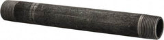 Made in USA - Schedule 40, 3/4" Diam x 8" Long Steel Black Pipe Nipple - Threaded - Eagle Tool & Supply