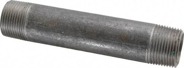 Made in USA - Schedule 40, 1" Diam x 6" Long Steel Black Pipe Nipple - Threaded - Eagle Tool & Supply