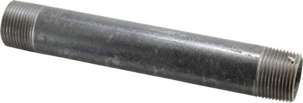 Made in USA - Schedule 40, 1" Diam x 8" Long Steel Black Pipe Nipple - Threaded - Eagle Tool & Supply