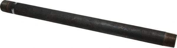 Made in USA - Schedule 40, 1" Diam x 18" Long Steel Black Pipe Nipple - Threaded - Eagle Tool & Supply