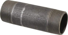 Made in USA - Schedule 40, 1-1/4" Diam x 4-1/2" Long Steel Black Pipe Nipple - Threaded - Eagle Tool & Supply