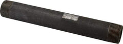 Made in USA - Schedule 40, 1-1/4" Diam x 11" Long Steel Black Pipe Nipple - Threaded - Eagle Tool & Supply