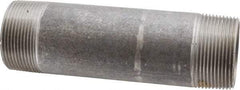 Made in USA - Schedule 40, 1-1/2" Diam x 6" Long Steel Black Pipe Nipple - Threaded - Eagle Tool & Supply
