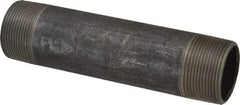 Made in USA - Schedule 40, 1-1/2" Diam x 7" Long Steel Black Pipe Nipple - Threaded - Eagle Tool & Supply