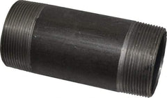 Made in USA - Schedule 40, 2" Diam x 5" Long Steel Black Pipe Nipple - Threaded - Eagle Tool & Supply