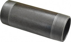 Made in USA - Schedule 40, 2" Diam x 6" Long Steel Black Pipe Nipple - Threaded - Eagle Tool & Supply