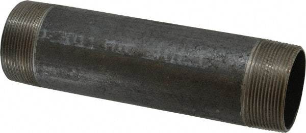 Made in USA - Schedule 40, 2" Diam x 8" Long Steel Black Pipe Nipple - Threaded - Eagle Tool & Supply