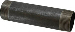 Made in USA - Schedule 40, 2" Diam x 8" Long Steel Black Pipe Nipple - Threaded - Eagle Tool & Supply