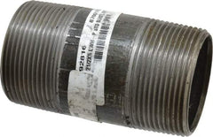 Made in USA - Schedule 40, 2-1/2" Diam x 5" Long Steel Black Pipe Nipple - Threaded - Eagle Tool & Supply