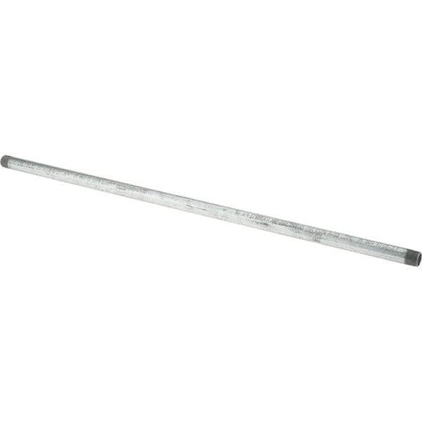 Made in USA - Schedule 40, 3/4 x 36" Galvanized Pipe Nipple - Threaded Steel - Eagle Tool & Supply