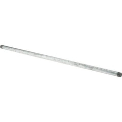 Made in USA - Schedule 40, 3/4 x 36" Galvanized Pipe Nipple - Threaded Steel - Eagle Tool & Supply