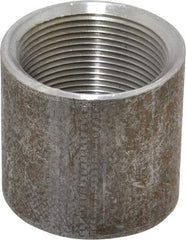 Made in USA - Size 1-1/2", Class 150, Malleable Iron Black Pipe Coupling - 150 psi, Threaded End Connection - Eagle Tool & Supply