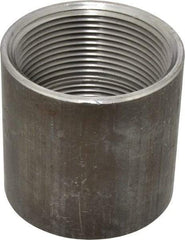 Made in USA - Size 2-1/2", Class 150, Malleable Iron Black Pipe Coupling - 150 psi, Threaded End Connection - Eagle Tool & Supply