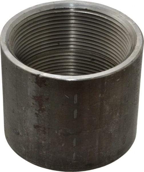 Made in USA - Size 3", Class 150, Malleable Iron Black Pipe Coupling - 150 psi, Threaded End Connection - Eagle Tool & Supply