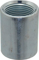 Made in USA - Class 150, 1" Galvanized Pipe Coupling - Threaded, Steel - Eagle Tool & Supply