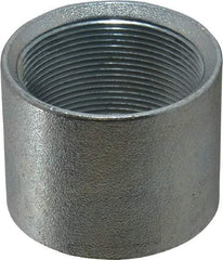 Made in USA - Class 150, 2" Galvanized Pipe Coupling - Threaded, Malleable Iron - Eagle Tool & Supply