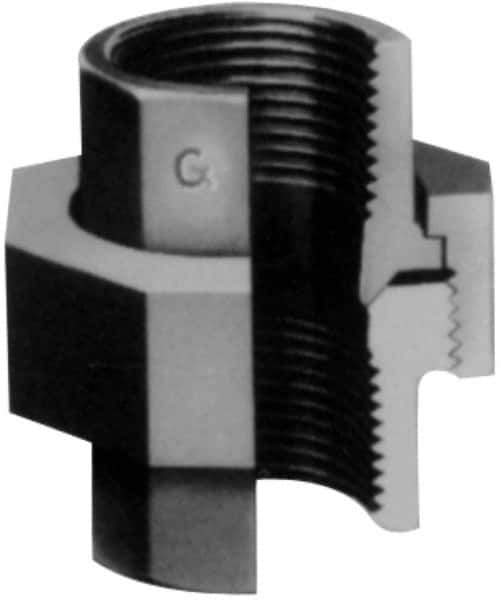 Made in USA - Class 150, 4" Galvanized Pipe Union - Threaded, Malleable Iron - Eagle Tool & Supply