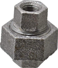Made in USA - Size 1/8", Class 150, Malleable Iron Black Pipe Union - 150 psi, Threaded End Connection - Eagle Tool & Supply