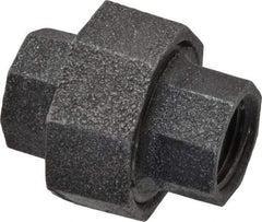Made in USA - Size 1/2", Class 150, Malleable Iron Black Pipe Union - 150 psi, Threaded End Connection - Eagle Tool & Supply
