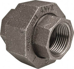 Made in USA - Size 1", Class 150, Malleable Iron Black Pipe Union - 150 psi, Threaded End Connection - Eagle Tool & Supply