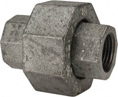 Made in USA - Class 150, 3/8" Galvanized Pipe Union - Threaded, Malleable Iron - Eagle Tool & Supply