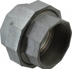 Made in USA - Class 150, 3" Galvanized Pipe Union - Threaded, Malleable Iron - Eagle Tool & Supply