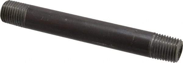 Made in USA - Schedule 80, 1/4" Diam x 4" Long Steel Black Pipe Nipple - Threaded - Eagle Tool & Supply