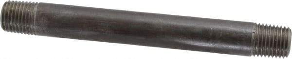 Made in USA - Schedule 80, 1/4" Diam x 4-1/2" Long Steel Black Pipe Nipple - Threaded - Eagle Tool & Supply