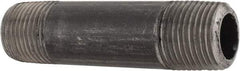 Made in USA - Schedule 80, 3/8" Diam x 2-1/2" Long Steel Black Pipe Nipple - Threaded - Eagle Tool & Supply