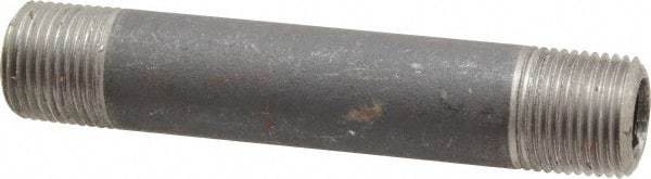 Made in USA - Schedule 80, 3/8" Diam x 3-1/2" Long Steel Black Pipe Nipple - Threaded - Eagle Tool & Supply