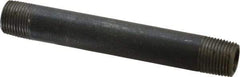 Made in USA - Schedule 80, 3/8" Diam x 4-1/2" Long Steel Black Pipe Nipple - Threaded - Eagle Tool & Supply