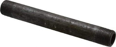 Made in USA - Schedule 80, 3/8" Diam x 5" Long Steel Black Pipe Nipple - Threaded - Eagle Tool & Supply