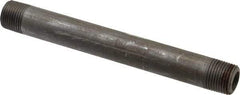 Made in USA - Schedule 80, 3/8" Diam x 5-1/2" Long Steel Black Pipe Nipple - Threaded - Eagle Tool & Supply