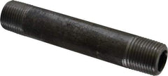 Made in USA - Schedule 80, 1/2" Diam x 4-1/2" Long Steel Black Pipe Nipple - Threaded - Eagle Tool & Supply