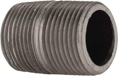 Made in USA - Schedule 80, 3/4" Diam x 1-3/8" Long Steel Black Pipe Nipple - Threaded - Eagle Tool & Supply