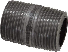 Made in USA - Schedule 80, 3/4" Diam x 1-1/2" Long Steel Black Pipe Nipple - Threaded - Eagle Tool & Supply