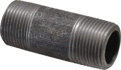 Made in USA - Schedule 80, 3/4" Diam x 2-1/2" Long Steel Black Pipe Nipple - Threaded - Eagle Tool & Supply