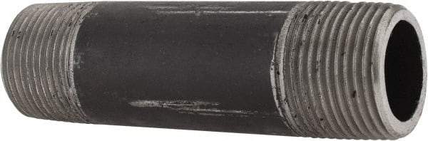 Made in USA - Schedule 80, 3/4" Diam x 3-1/2" Long Steel Black Pipe Nipple - Threaded - Eagle Tool & Supply