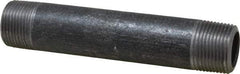 Made in USA - Schedule 80, 3/4" Diam x 5" Long Steel Black Pipe Nipple - Threaded - Eagle Tool & Supply