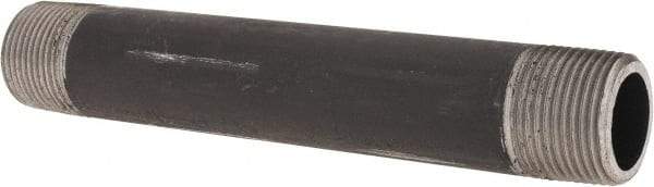 Made in USA - Schedule 80, 3/4" Diam x 6" Long Steel Black Pipe Nipple - Threaded - Eagle Tool & Supply