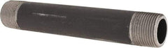 Made in USA - Schedule 80, 3/4" Diam x 6" Long Steel Black Pipe Nipple - Threaded - Eagle Tool & Supply