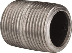 Made in USA - Schedule 80, 1" Diam x 1-1/2" Long Steel Black Pipe Nipple - Threaded - Eagle Tool & Supply