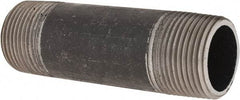 Made in USA - Schedule 80, 1" Diam x 4" Long Steel Black Pipe Nipple - Threaded - Eagle Tool & Supply