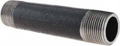 Made in USA - Schedule 80, 1" Diam x 5-1/2" Long Steel Black Pipe Nipple - Threaded - Eagle Tool & Supply