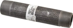 Made in USA - Schedule 80, 1" Diam x 6" Long Steel Black Pipe Nipple - Threaded - Eagle Tool & Supply